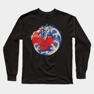 The Great Kanagawa Dragon Long Sleeve T-Shirt